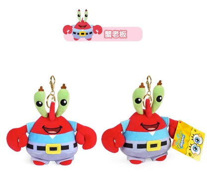 Anime Spongebob SquarePants Plush Toys – Patrick, Squidward, Mr. Krabs & Gary Stuffed Cartoon Toys, Birthday Gift for Kids