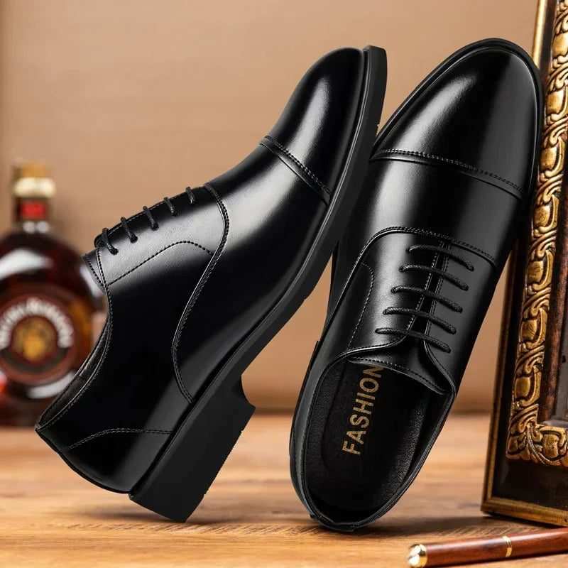 Men's Elevator Dress Shoes - 6CM Heightening Leather Business & Wedding Shoes Size 37-46