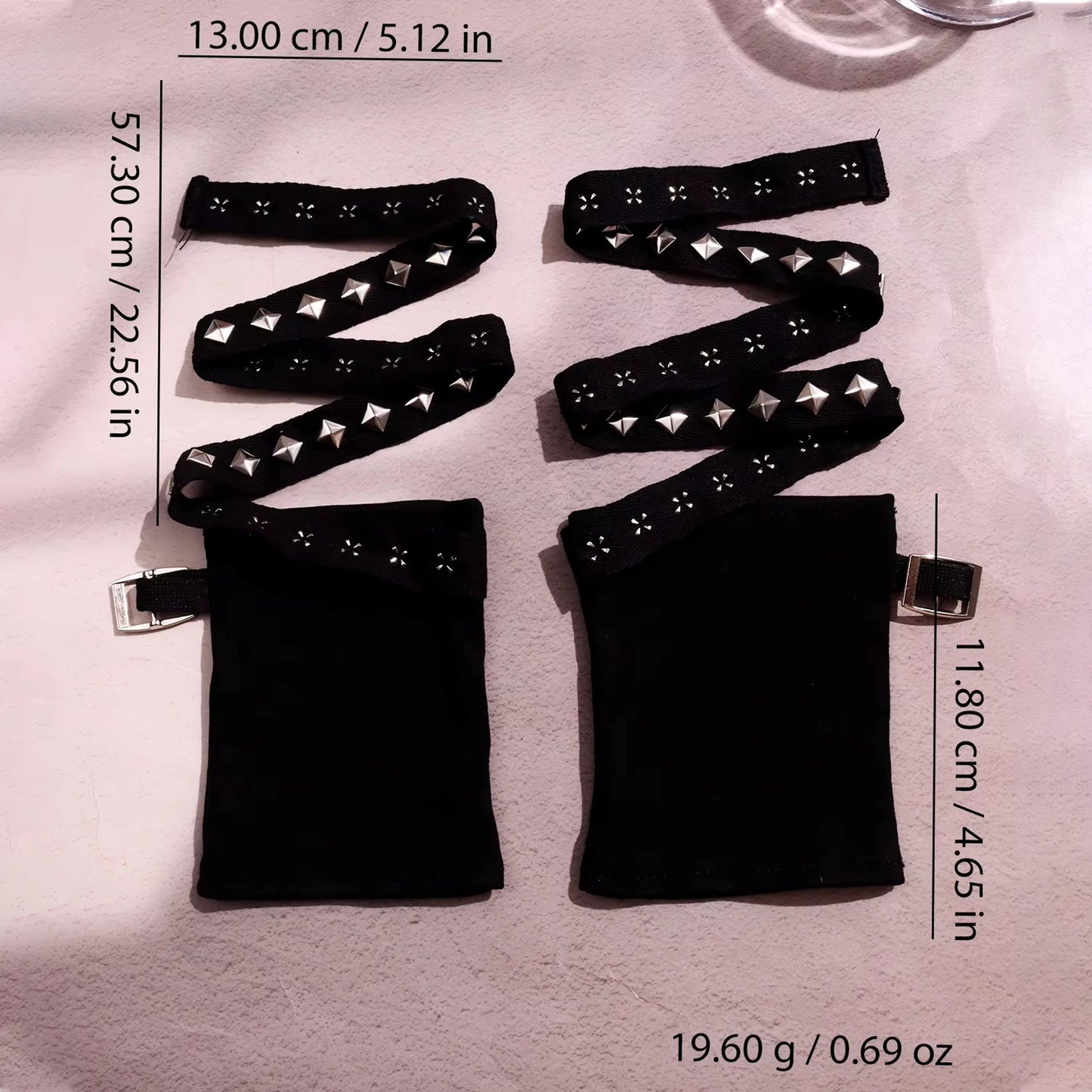 Y2K Personalized Buckle Fingerless Gloves - Punk Hip Hop Stage Performance & Street Dance Sleeves