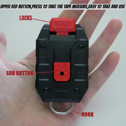 Universal Tape Measure Belt Clip – Quick-Hanging Holder for Tajima, Milwaukee & Digital Laser Measuring Tools, Durable Construction Tool Accessory
