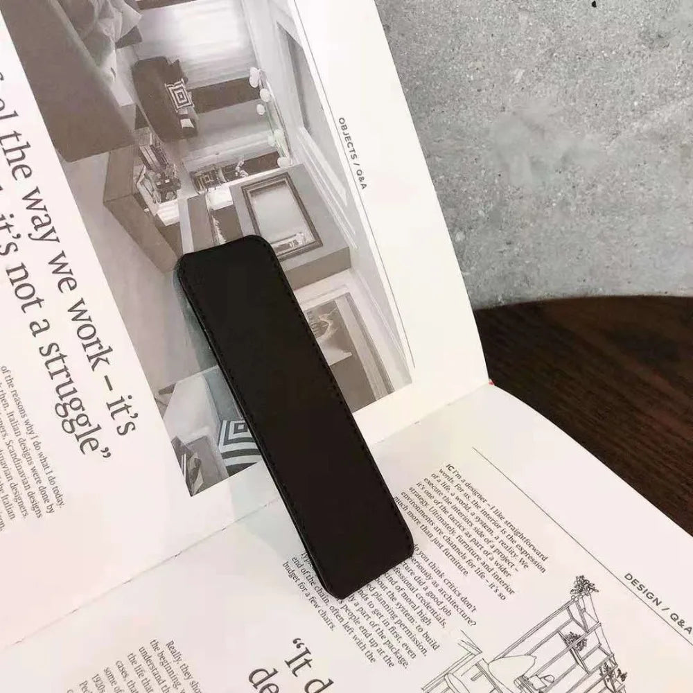 Folding Phone Stand - Self-Adhesive Desktop Sticky Back Phone Holder with Simple Push-Pull Design