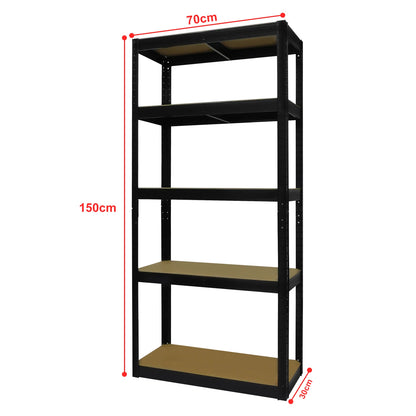 60"x28"x12" Heavy Duty 5-Tier Metal Storage Shelf Unit – Boltless Design, Easy to Assemble