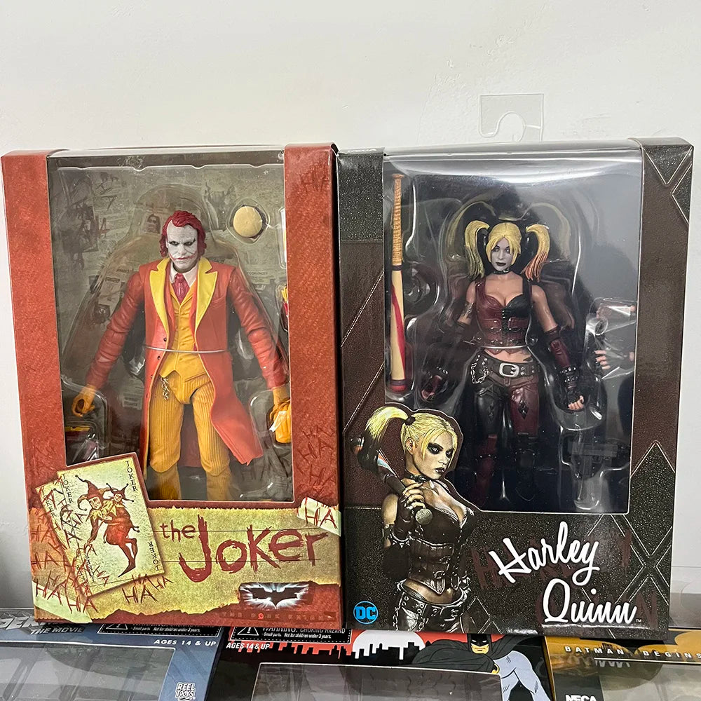 Neca Batman Joker Mafex Superman Harley Quinn Action Figures – Classic Cartoon Collectible Birthday Toys