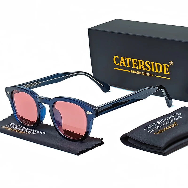 CATERSIDE Retro Small Circular Sunglasses — Luxury Punk Design Shades for Men & Women, Business & Party UV400 Eyewear