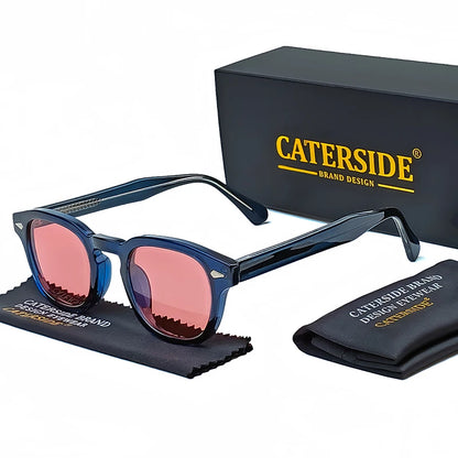 CATERSIDE Retro Small Circular Sunglasses — Luxury Punk Design Shades for Men & Women, Business & Party UV400 Eyewear