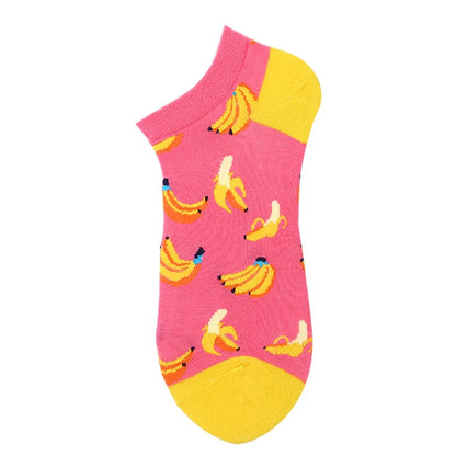 40-Style Colorful Cotton Ankle Socks – Fashion Novelty Short Socks for Men & Women, Funny Animal, Food & Avocado Casual Designs