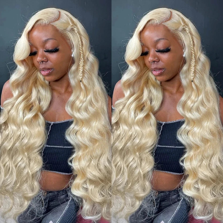 613 Honey Blonde 13x6 HD Lace Front Wig – Body Wave Transparent Human Hair Wig for Black Women