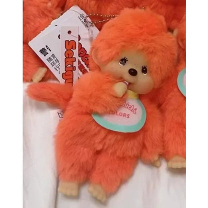 Anime Monchhichi Plush Pendant Doll – Cute Cartoon Character Standing Keychain Claw Machine Toy