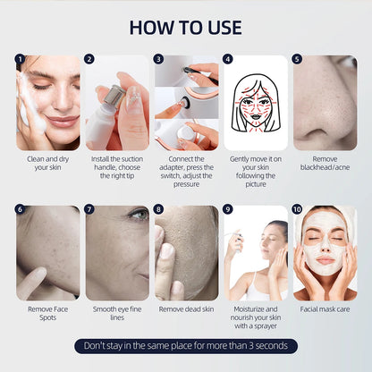 Professional Diamond Microdermabrasion Machine – At-Home Facial Peeling & Deep Cleaning Skin Care Tool
