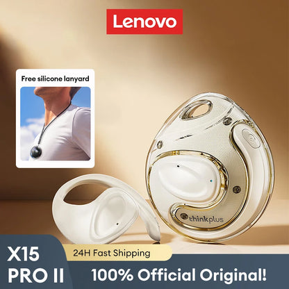 Lenovo X15 PRO Ⅱ OWS Bluetooth 5.4 Earphones – Sport Earbuds with Ear Hook, HD HiFi Surround Sound Headphones
