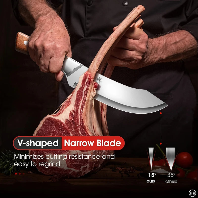 Stainless Steel Ultra-Sharp Bending Fracture Knife – Precision Cutting, Trimming, and Peeling Tool for Professional Butchers
