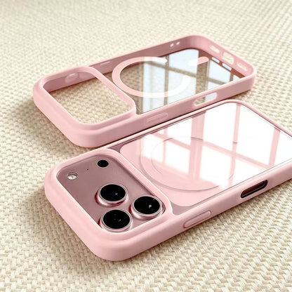 MagSafe Clear Phone Case - Transparent Acrylic Wireless Charging Cover for iPhone 12-17 Pro Max, Plus & Air