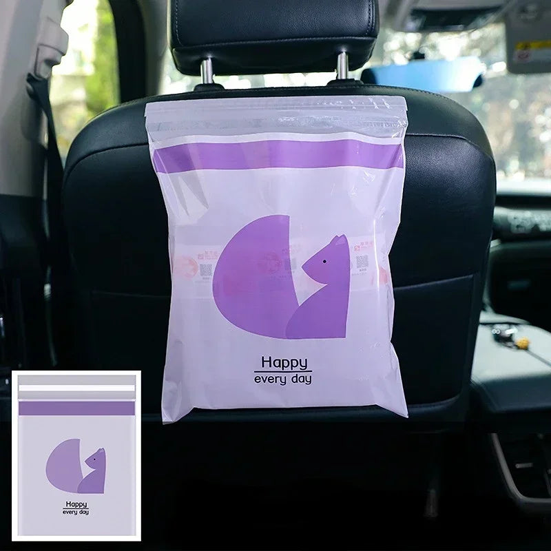 Car Trash Bag - Disposable Self-Adhesive Hanging Garbage Storage Bag for Auto Seat Back, Office and Kitchen Use