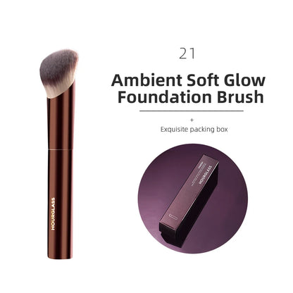 Hourglass Retractable Makeup Brush Set – Professional Eyeshadow, Foundation, Concealer, Powder, Bronzer, Blusher & Eyeliner Brushes