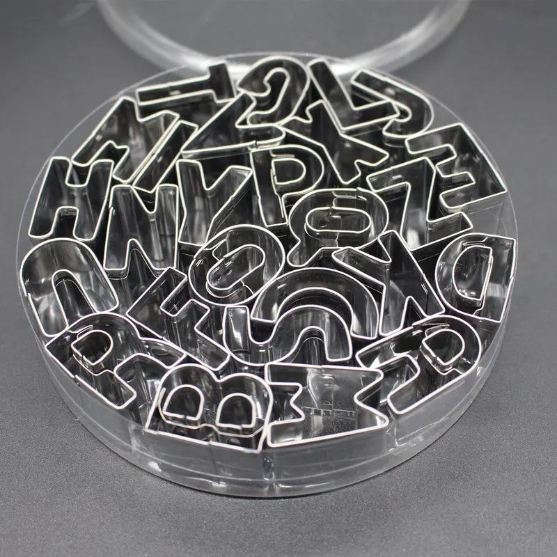 Number Fruit Cutters & Alphabet Letter Cookie Cutter Set - Decorating Tools and Fondant Cutter Set