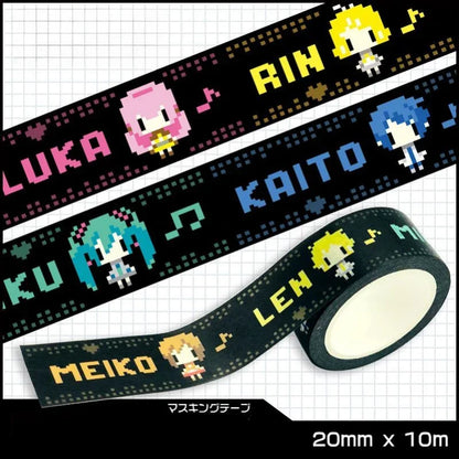 Hatsune Miku Anime Washi Tape — Waterproof Cartoon Paper Tape for Crafts, School Stationery & Gifts