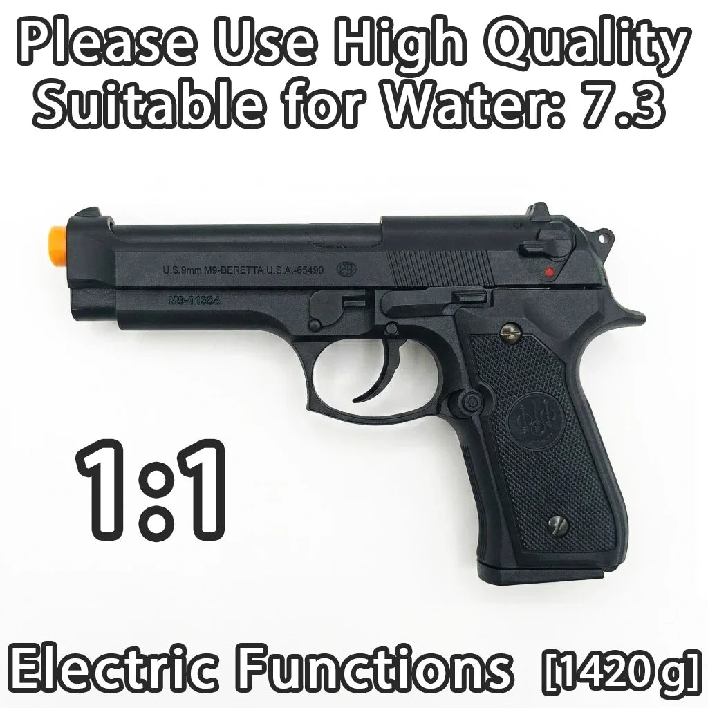 G17 Electric Toy Pistol - Nylon Frame Semi-Automatic Toy Blaster with Rechargeable Battery, Bullets Not Included