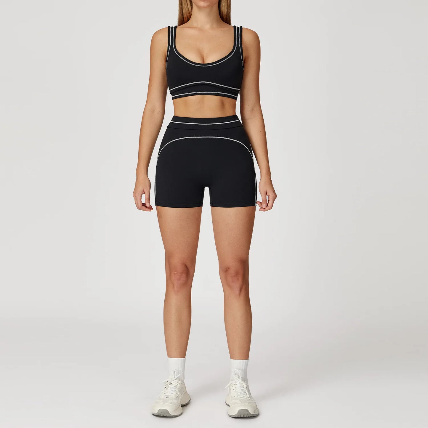 Women’s 2-Piece Fitness Yoga Set, Gym Running Tracksuit, Push-Up Sportswear Leggings, Athletic Workout Outfit