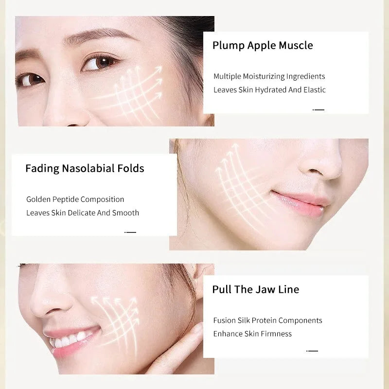 Soluble Face Lifting Threads Serum – Collagen, Protein & Peptide Gold Silk Wire Facial Essence for Anti-Aging & Skin Firming