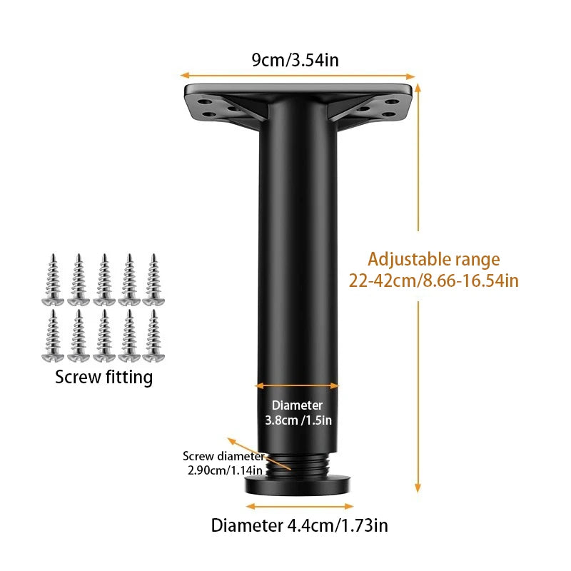 Telescopic Adjustable Bed Beam Support – Reinforced Plastic Sofa Leg, Load-Bearing Furniture Leg Bracket