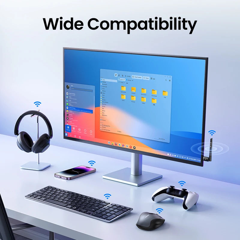 USB Bluetooth 5.3/5.4 Adapter - 120M Dongle for PC, Wireless Mouse, Keyboard, Music Audio Receiver and Transmitter
