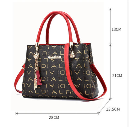 PU Leather Casual Crossbody Bag for Women - Luxury Designer Tote Handbag, Large Capacity Travel Shoulder Sac