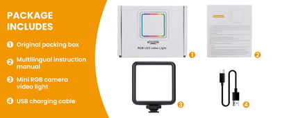 Pocket RGB LED Fill Light – Portable Mini Video Light for Camera, Smartphone, GoPro & Laptop, Adjustable Selfie Lamp