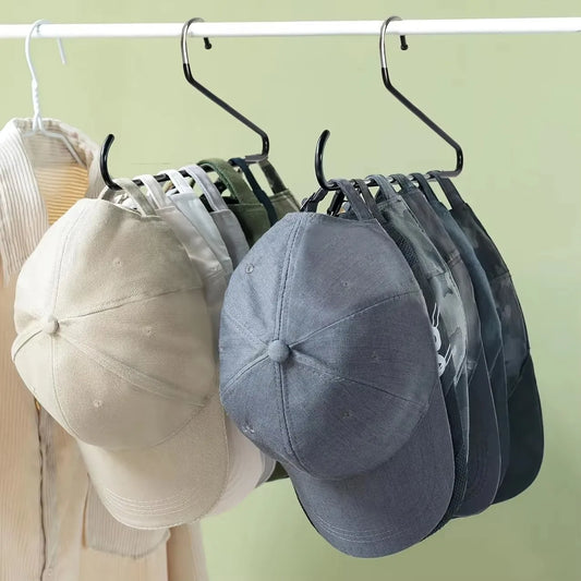 Baseball Cap Hat Rack Organizer – Portable Metal & Plastic Hanging Storage Holder for Caps of All Sizes & Types