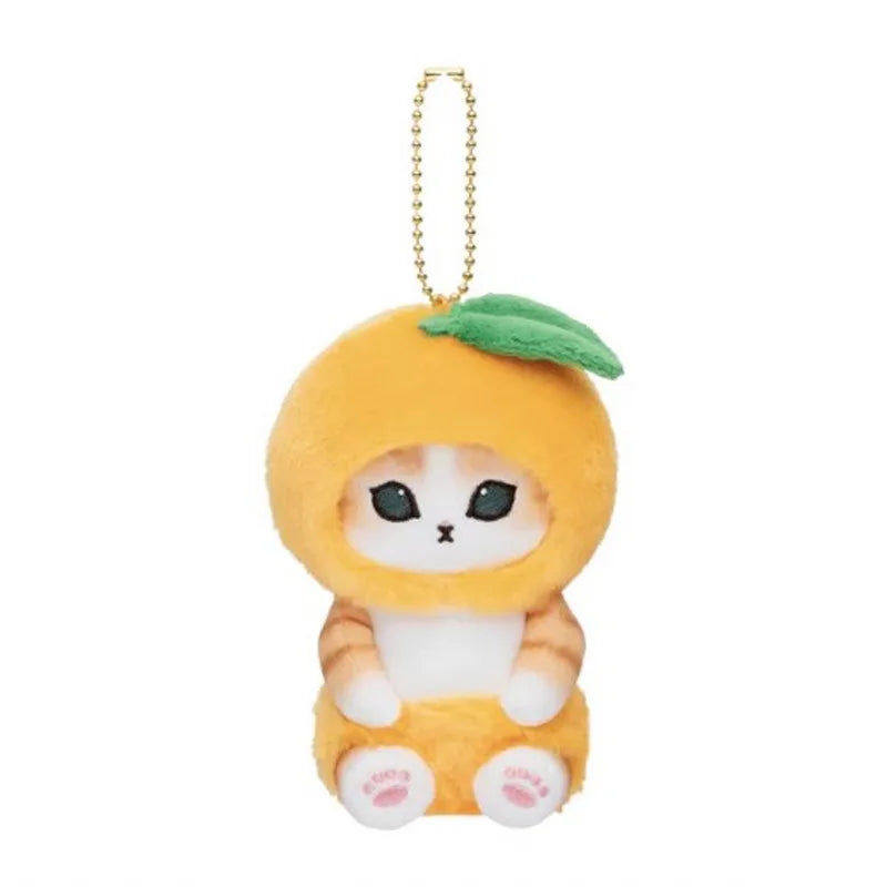 Yoyo Japanese Style Mofusand Plushie Shark Cat Keychain — Cute Fruit & Vegetable Soft Pendant Gift for Girls
