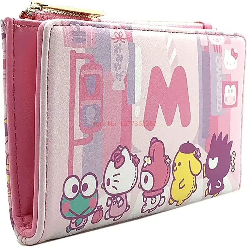 2024 Sanrio Hello Kitty Loungefly Purse – Pink Double Fold Clutch, Women's Birthday Gift & Card Coin Bag
