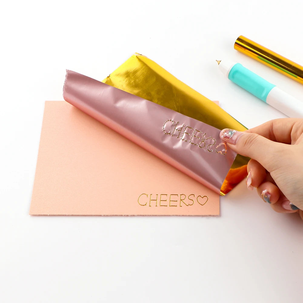 USB Hot Foil Pen Set – 0.8mm Heat-Active Gold Foil Pen for Paper, Leather, DIY Scrapbooking & Cards