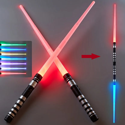 7-Color Retractable Lightsaber Toy - LED Role Play Sword with Sound Effects & Light Show for Halloween, Birthday & Christmas Gifts