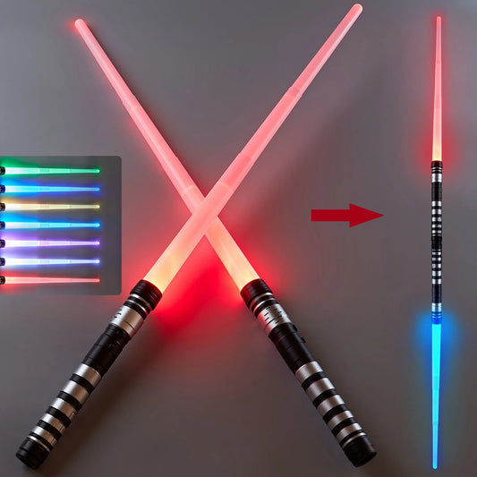 7-Color Retractable Lightsaber Toy - LED Role Play Sword with Sound Effects & Light Show for Halloween, Birthday & Christmas Gifts
