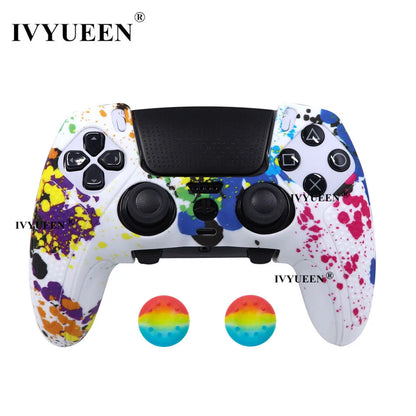 IVYUEEN Water Transfer Printing Silicone Protective Skin for PS5 DualSense Edge Controller