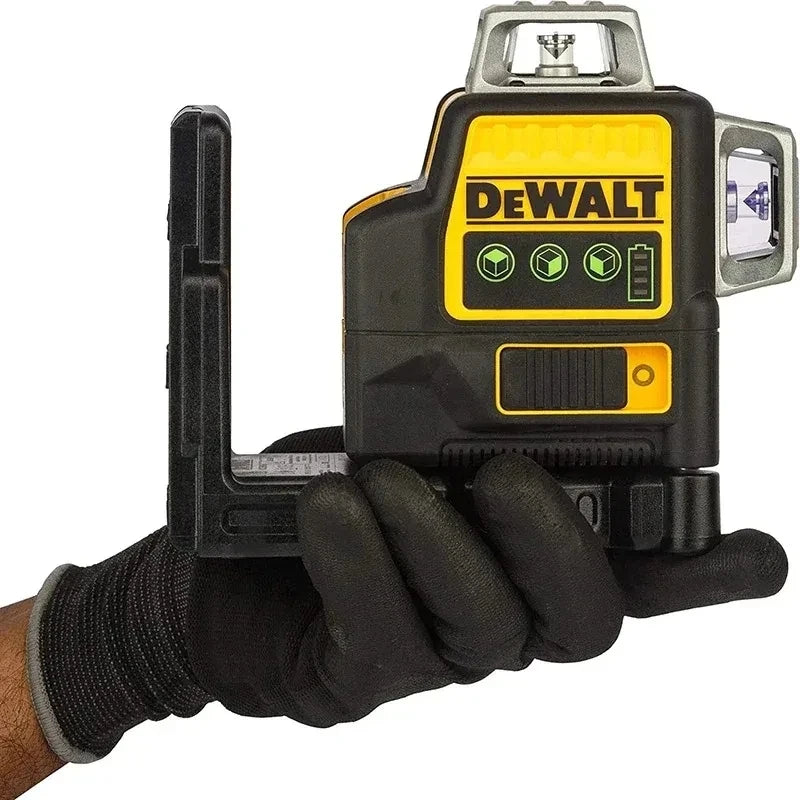 Dewalt DW089LG 12V Laser Level – 3-Sides 360° Vertical & Horizontal Green Line Laser with Lithium Battery for Outdoor Use