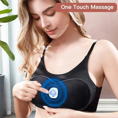 Electric Wireless Breast Massage Bra – Hot Compress Chest Care & Enhancement Massager