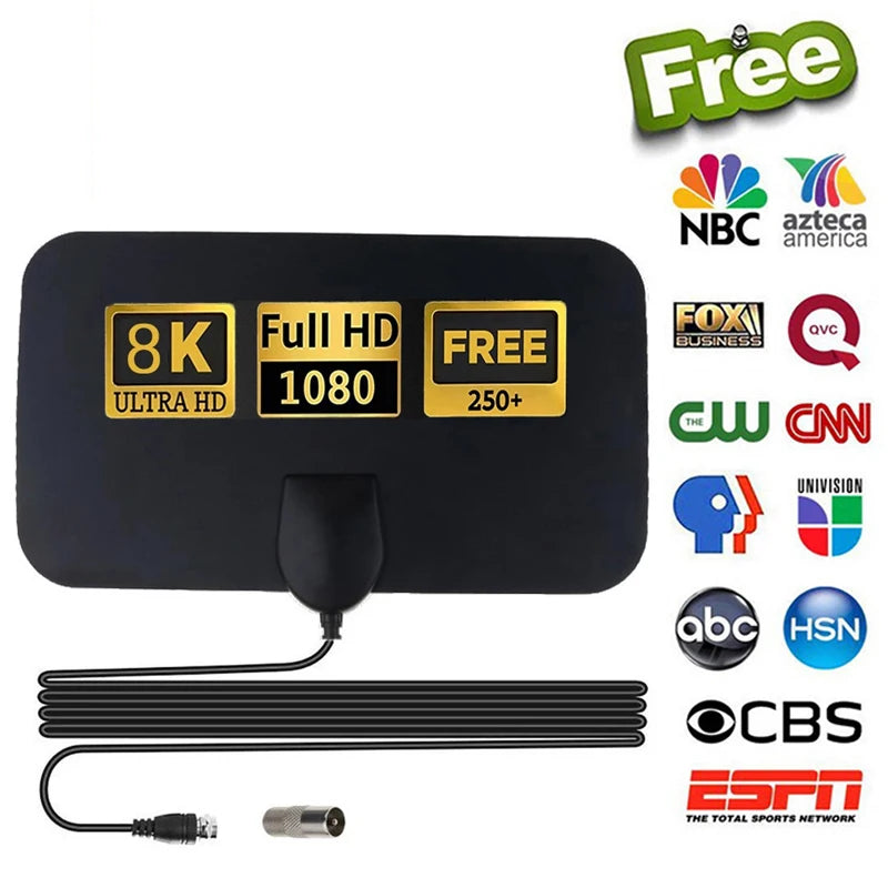 Smart TV Digital Antenna - 4K/1080P HDTV Signal Amplifier with 500-Mile Range