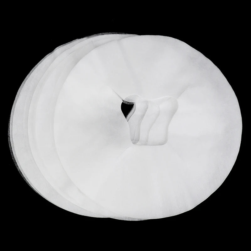 100pcs Disposable Massage Table Headrest & Face Cradle Covers – Pillow & Cushion Protectors