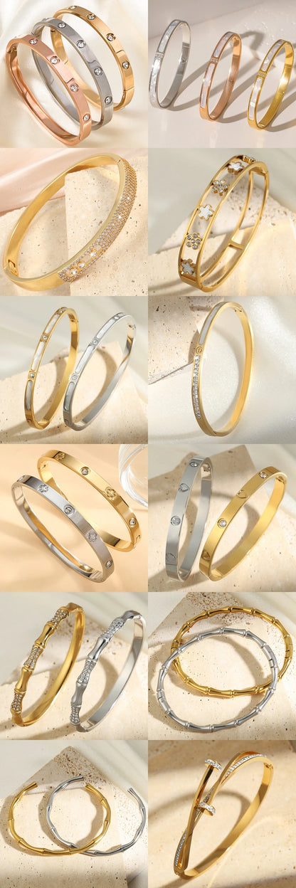 UILZ 316 Titanium Steel Nail Light Bracelet — Luxury Multi-Functional Jewelry for Women