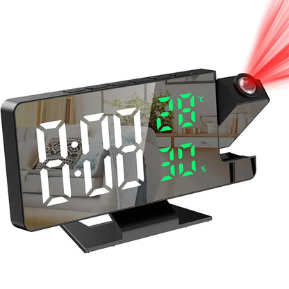 LED Digital Projection Alarm Clock – Ceiling Projector with Time, Temperature Display, Backlight & Snooze Function for Home
