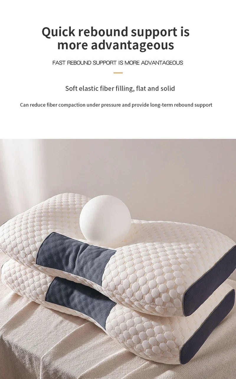 2024 New Neck Pillow – Cervical Orthopedic Soybean Fiber Massage Pillow for Sleep & Neck Protection