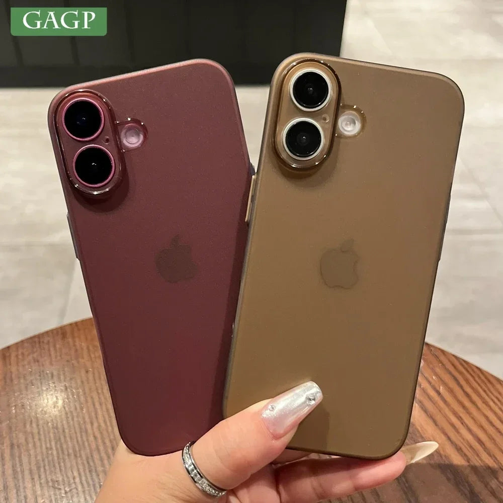 Ultra-Thin PP iPhone Case - Slim Matte Clear Shockproof Cover for iPhone 11–18, Plus & Pro Max Models