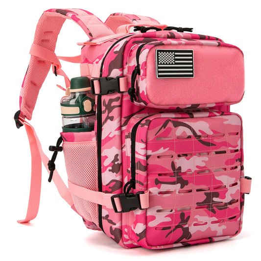 25L/45L Tactical Backpack for Men & Women – Outdoor Hiking Molle Daypack, School & Gym Rucksack with Dual Cup Holders