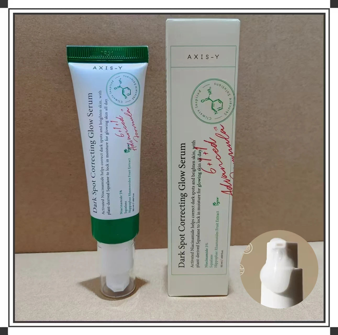 AXIS-Y Dark Spot Correcting Glow Serum 50ml — 5% Niacinamide Korean Skincare for Face Brightening & Spot Removal