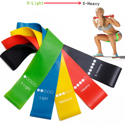 Complete Fitness Set: TPE Resistance Bands Rubber Loop Bands - Strength Training Workout Expander for Yoga, Gym - Elastic Rubber Loop Gym Equipment