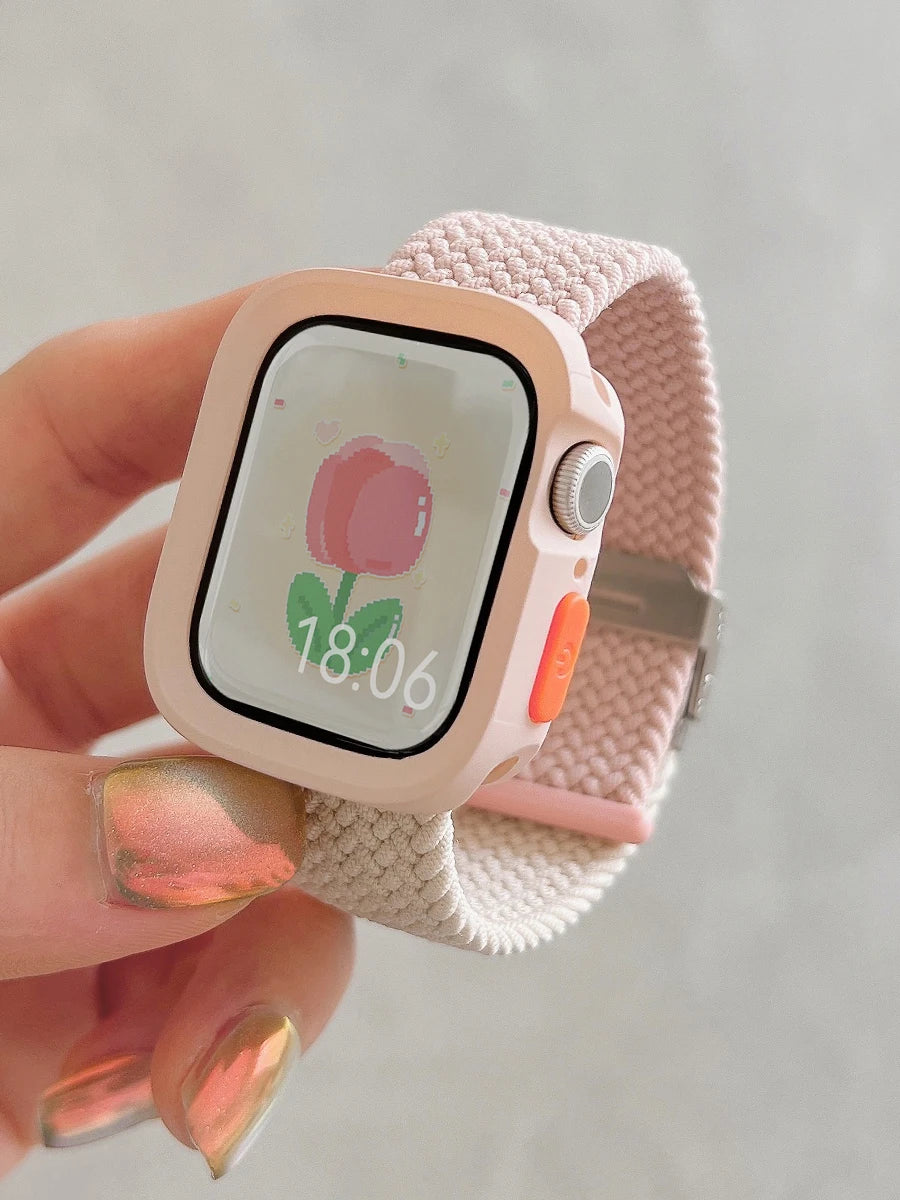 Candy Silicone Apple Watch Case & Strap - Protective Band Cover for Series 11 10 9 8 7 SE 6 5 4 Ultra 49mm 45mm 41mm 44mm 40mm