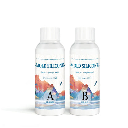 DIY Silicone Mold Making Kit – AB 1:1 Liquid Silicone Rubber, Fast Curing Mold Casting Material (200g/500g)