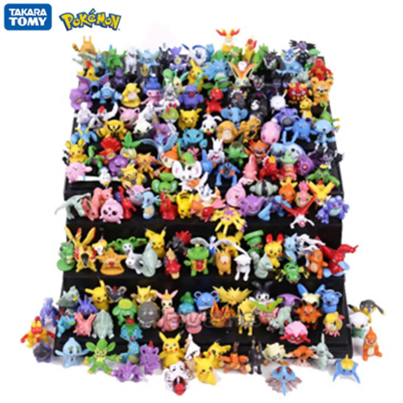 24-144pcs Pokemon Mini Figures — Pikachu Anime Action Models 2-3cm Collectible Toys for Kids & Christmas Gifts