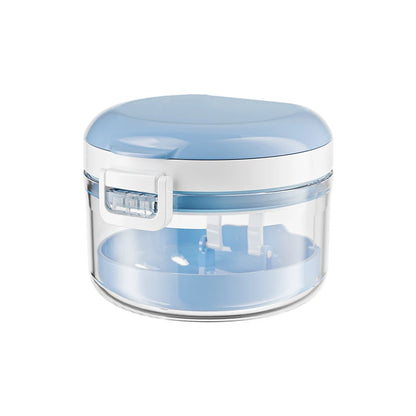 2-in-1 Multi-Layer Denture Case – Complete Denture Bath & Cleaning Cup for Retainer Care