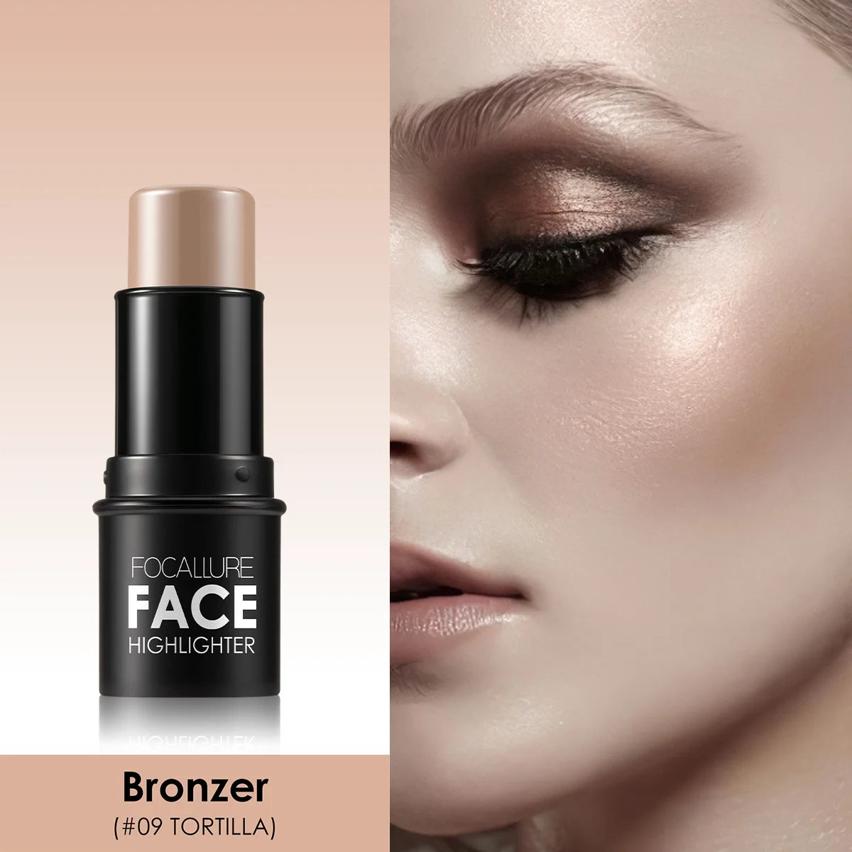 FOCALLURE Bronzer Highlighter Stick - Waterproof Body & Face Contour, Corrector & Illuminator Cream for Women's Makeup